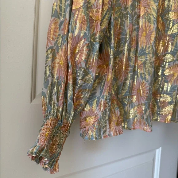 Sezane NWT Malvina Blouse 72% Silk | Size 36 (US 4) - Picture 7 of 9